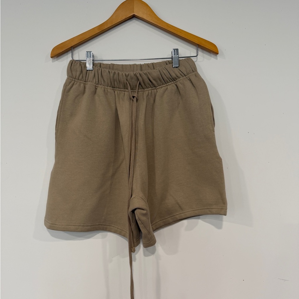 MNML Men’s  Drawstring Athletic Shorts - Taupe Brown